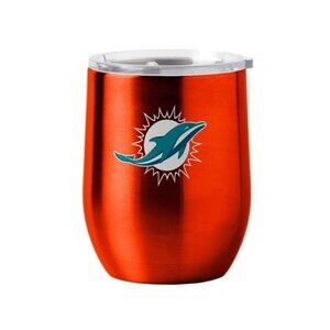 NFL Miami Dolphins Ultra Chill Wine Tumbler Kitchen Grade Stainless Steel 16 oz